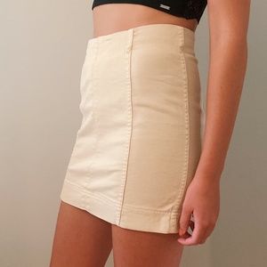 Beige Mini Skirt